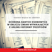 Zmiany w Ochronie Danych Osobowych - szkolenie dla firm - odwołane