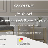 Polski Ład. Najważniejsze zmiany podatkowe dla przedsiębiorców - szkolenie
