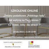 Bezpłatne szkolenie online: zmiany podatkowe