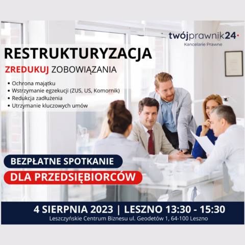 Restrukturyzacja - bezpłatne spotkanie dla przedsiębiorców