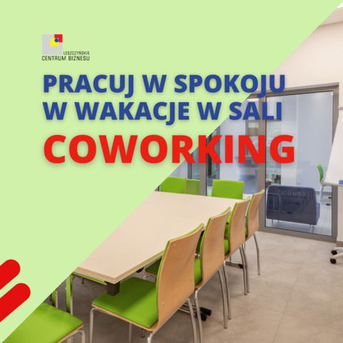 Pracuj w spokoju w wakacje w sali Coworking