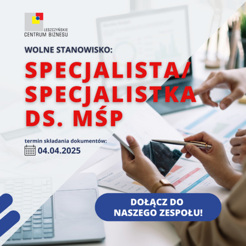 Poszukujemy specjalisty/specjalistki ds. MŚP!