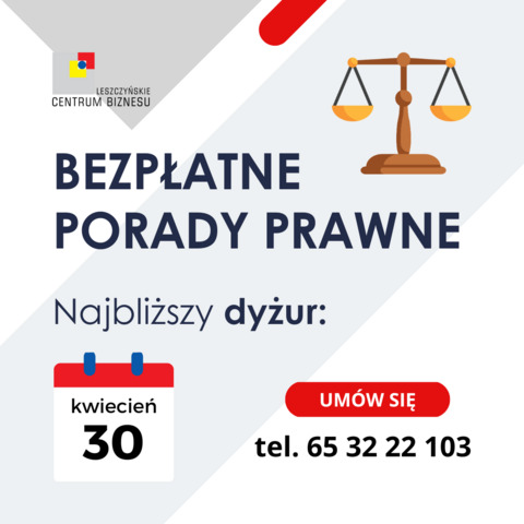Bezpłatne porady prawne w kwietniu