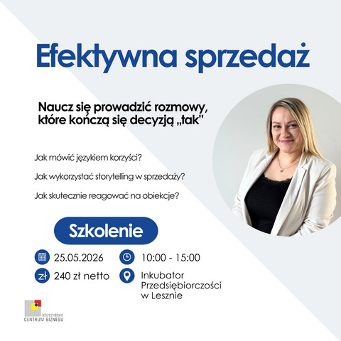 Naucz się efektywnej sprzedaży - szkolenie